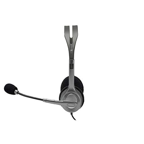 Logitech H110 Wired On Ear Headphones with Mic, Stereo with Noise-Cancelling,3.5-Mm Dual Audio Jack, Pc/Mac/Laptop- Black Catchcraft Networks