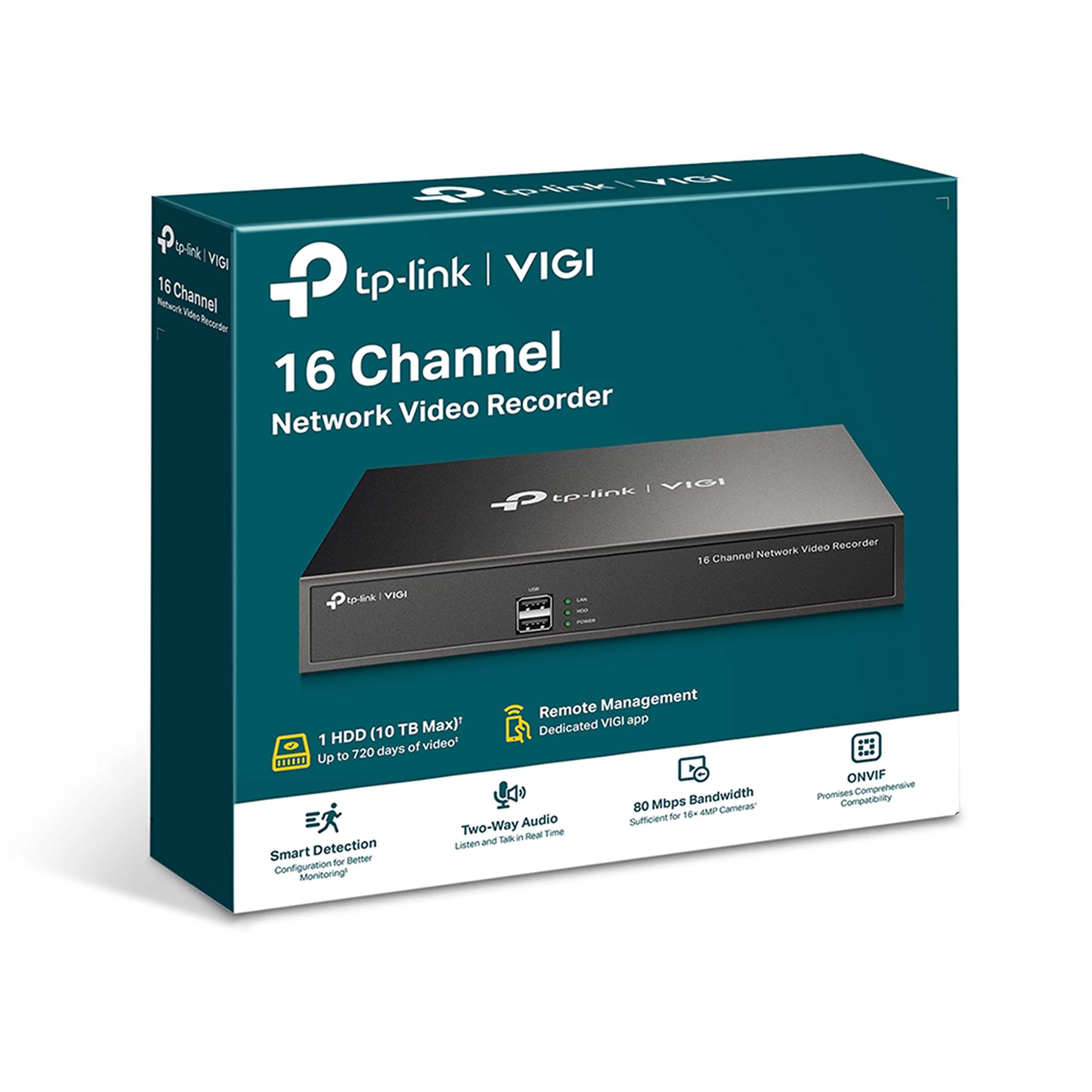 VIGI NVR1008H VIGI 8 Channel Network Video Recorder | H.265+ | 80 Mbps Video Access Bandwidth | Two-Way Audio | Remote Monitoring TP-Link