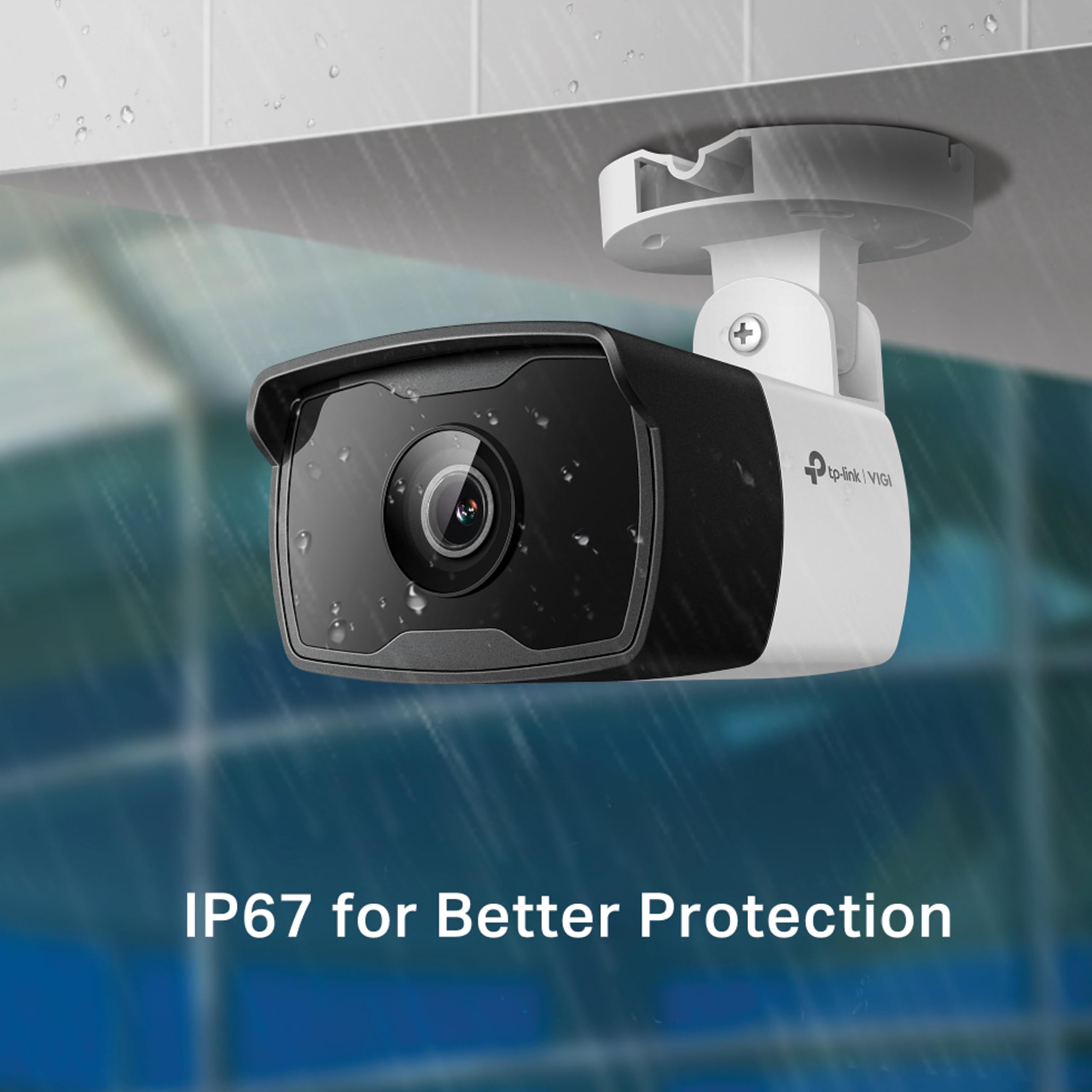 TP-Link VIGI C330I 4mm Lens Smart Outdoor Security Bullet Network Camera | 3MP HD Full-Color | Smart IR | Built-in Microphone| IP67 Waterproof | H.265+ | PoE/12V DC CCTV | ONVIF TP-Link