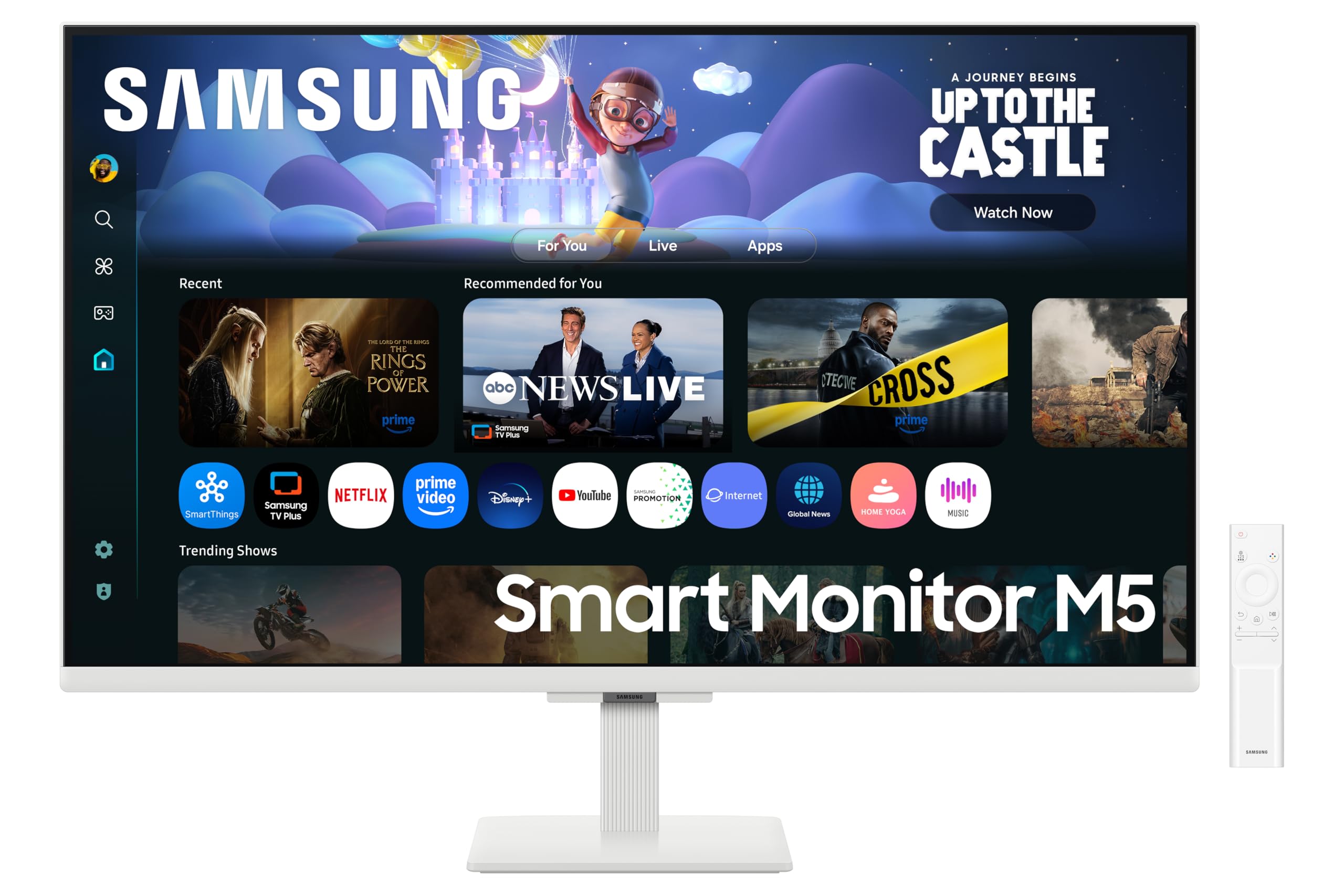 Samsung 27-Inch(68.6cm) M5 FHD Smart Monitor, Mouse & Keyboard Control, OTT Apps, IoT Hub, Office 365, Workout Tracker Samsung