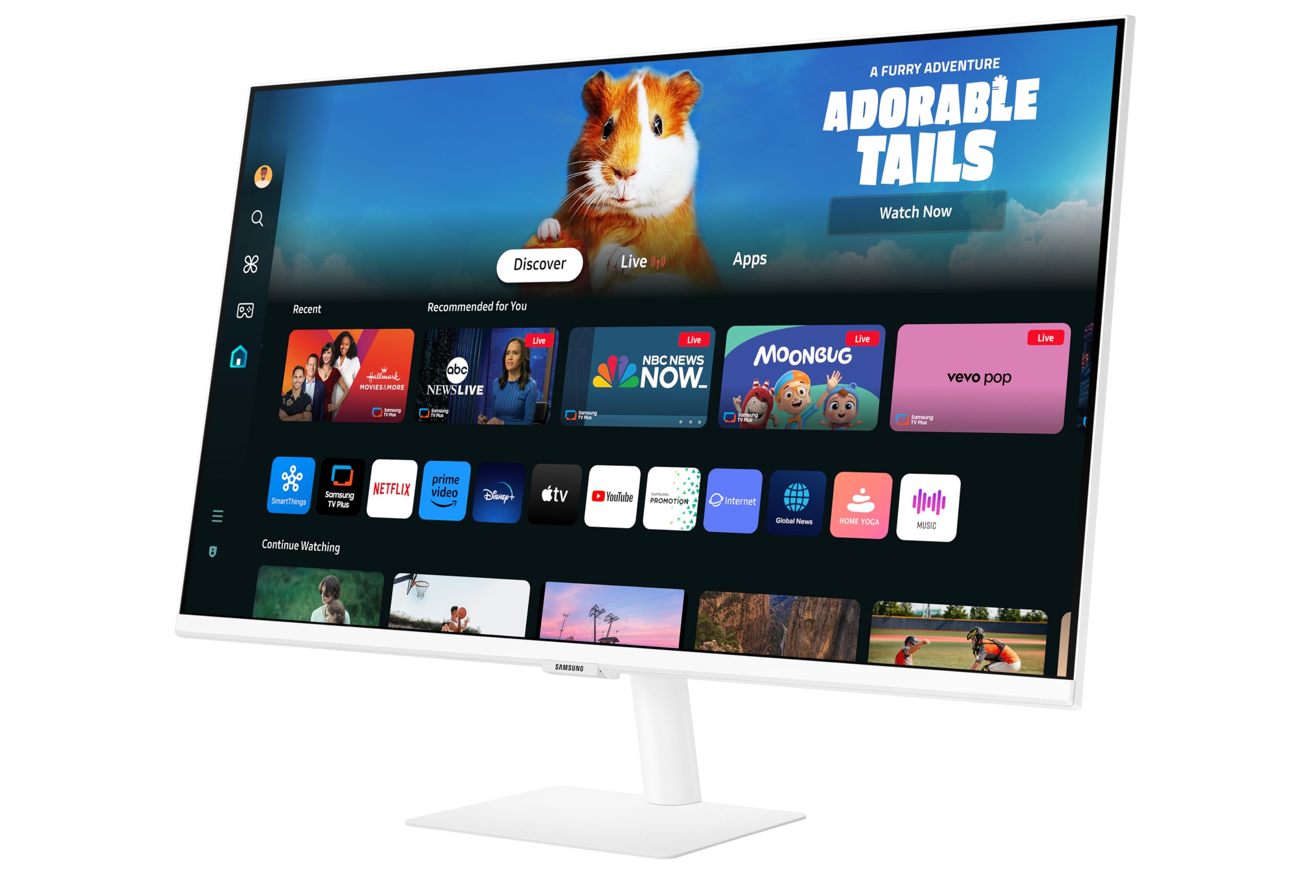 Samsung 27-Inch(68.6cm) M5 FHD Smart Monitor, Mouse & Keyboard Control, OTT Apps, IoT Hub, Office 365, Workout Tracker Samsung