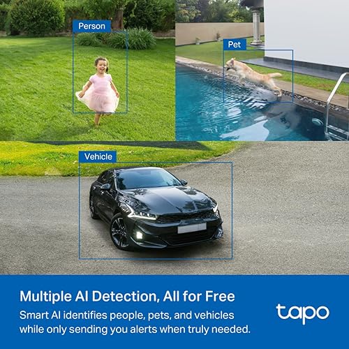 Tapo C425 KIT Smart Wire-Free Security Camera and Solar Panel | 2K QHD 4MP 1440p | Uninterrupted Power Supply |Color Night Vision | Free AI Detection | IP66 Weatherproof| Two-Way Audio Tapo