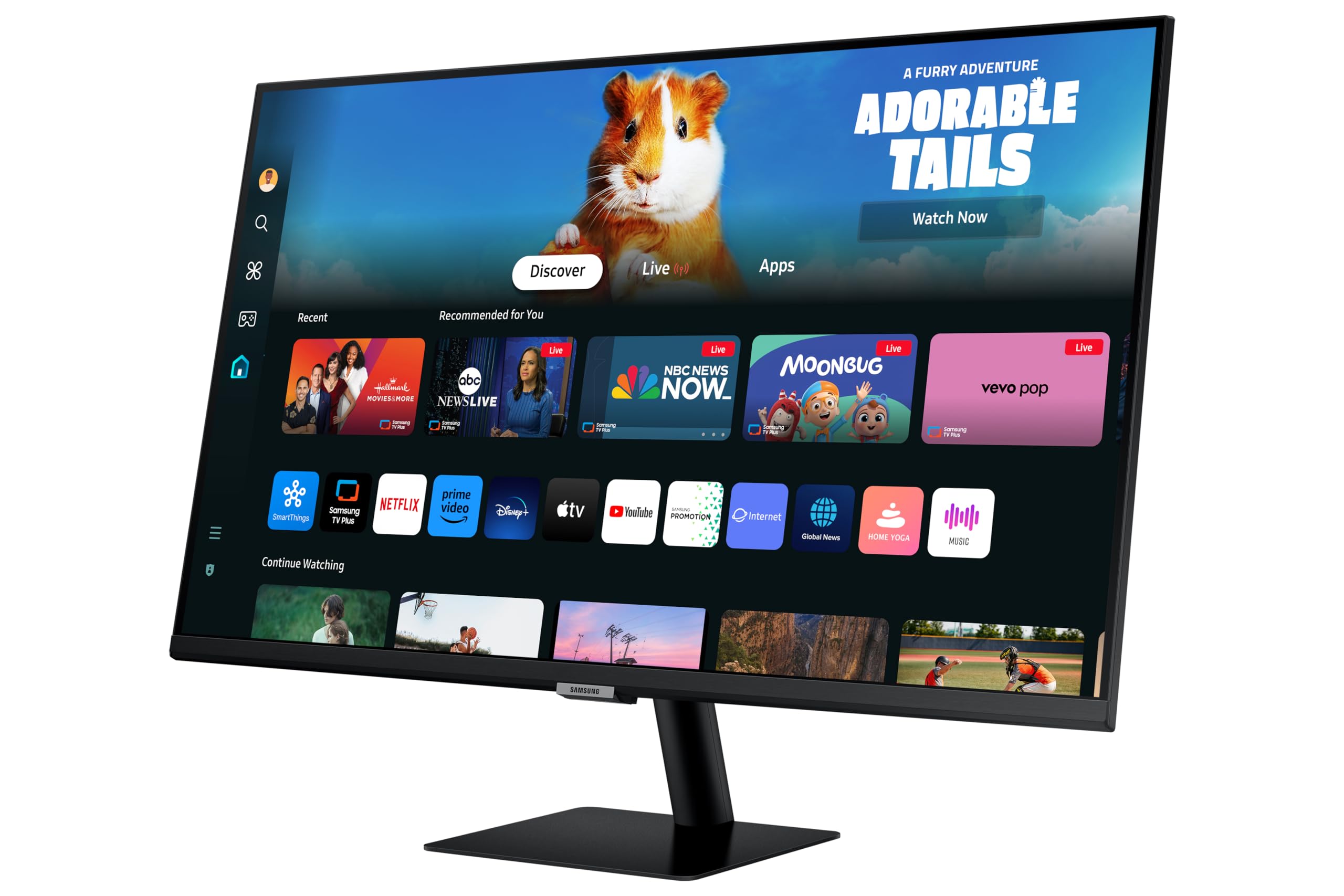 Samsung 27-Inch(68.6cm) M5 FHD Smart Monitor, Mouse & Keyboard Control, OTT Apps, IoT Hub, Office 365, Workout Tracker Samsung