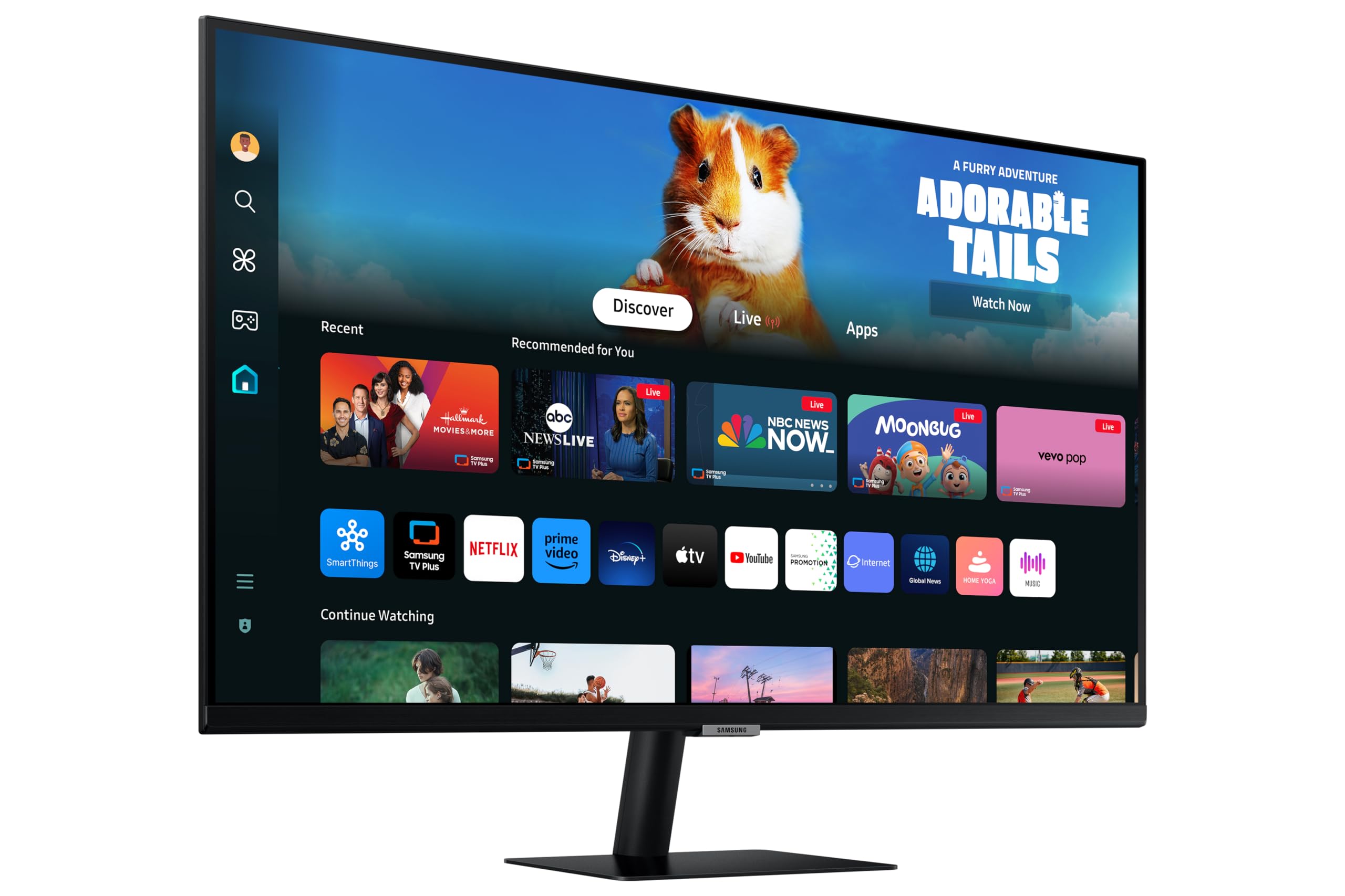 Samsung 27-Inch(68.6cm) M5 FHD Smart Monitor, Mouse & Keyboard Control, OTT Apps, IoT Hub, Office 365, Workout Tracker Samsung
