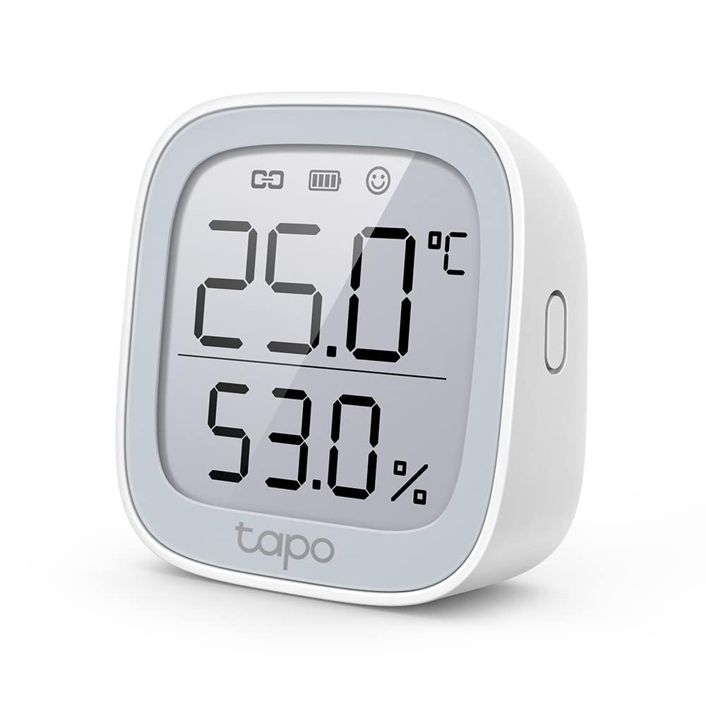 Tapo T315 Digital Hygrometer Thermometer Smart Temperature & Humidity Monitor | Real Time | Home Automation | Free Data Storage & Visual Graphs | Hub Required, Pack of 1 Tapo