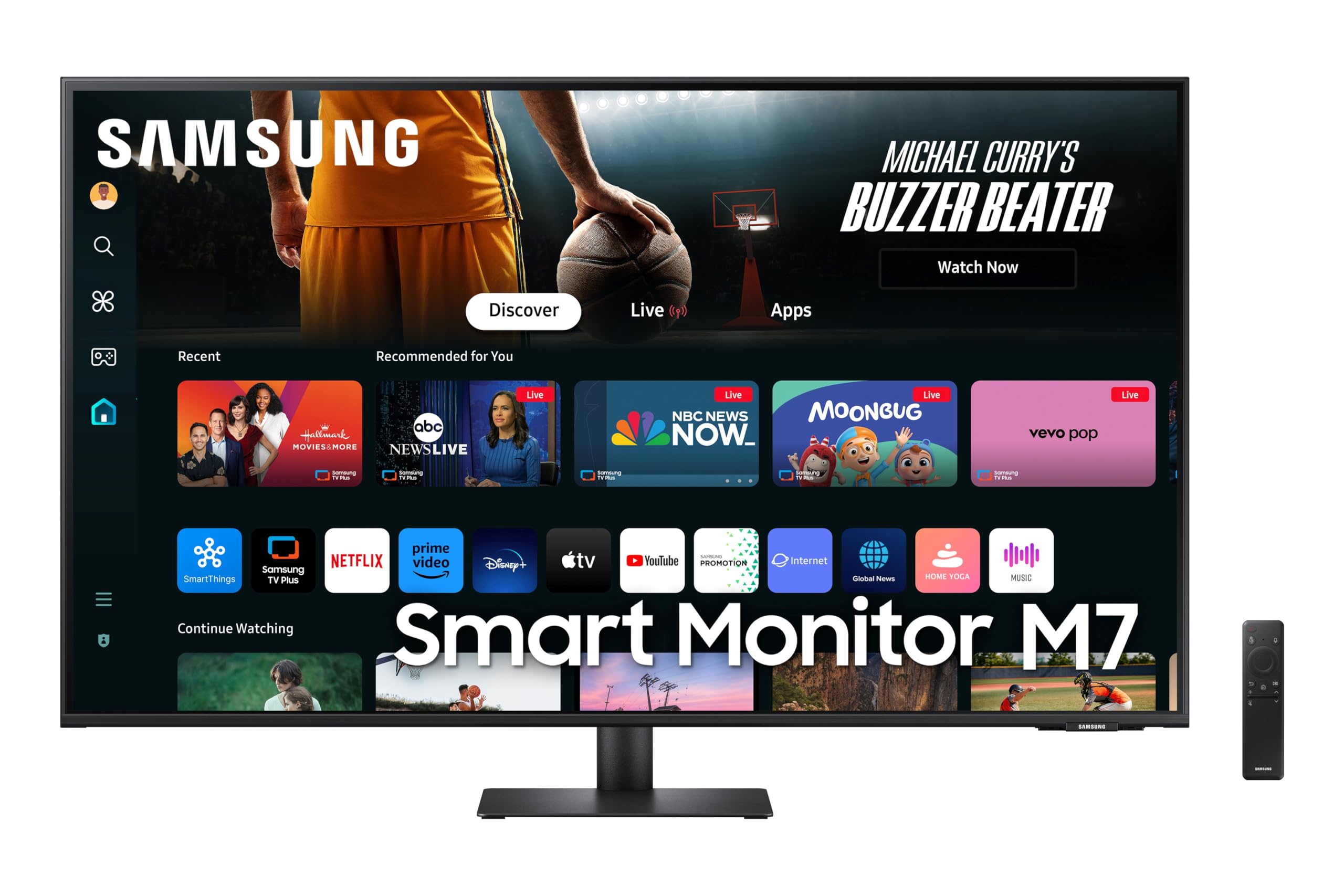 Samsung 32-Inch(80cm) M7 UHD 4K Smart Monitor, Mouse & Keyboard Control, OTT Apps, Samsung