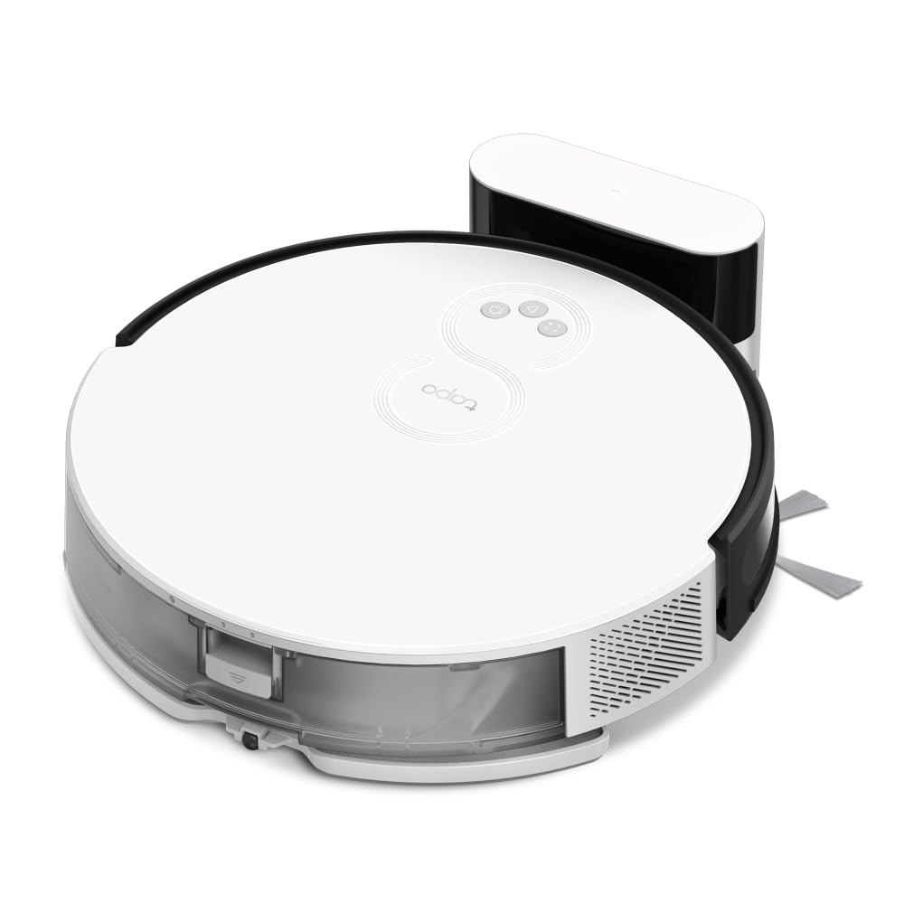 Tapo TP-Link Robot Vacuum Cleaner with Mop, Hyper Suction Robotic Vacuum Compatible with Alexa and Google, LiDAR & Gyro Dual Navigation, Auto- Charge, Remote Control, 5-Hour Continuous Cleaning Tapo