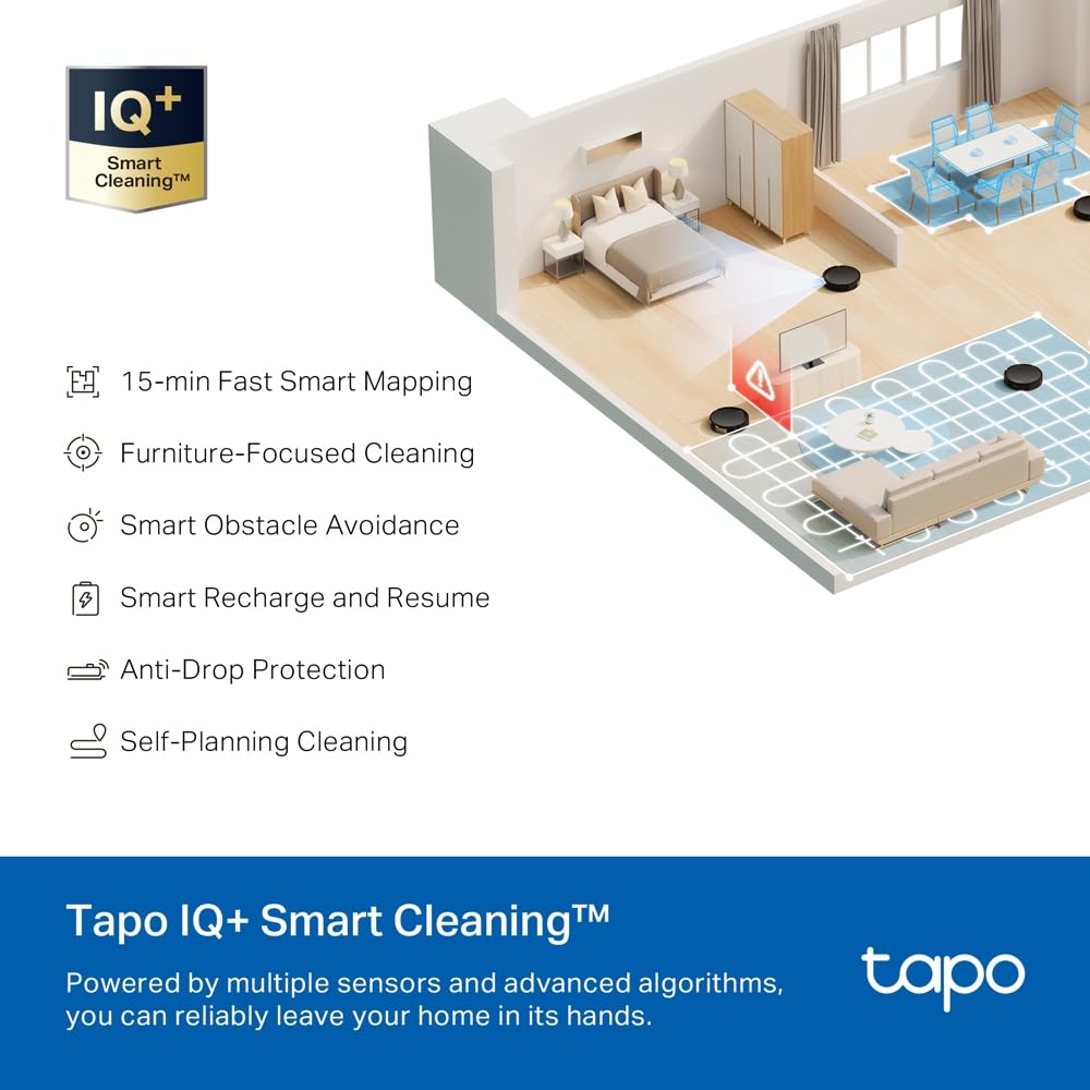 Tapo RVA301 Robot Vacuum Mop Cloth Replacement, Comes with Easy to Replace 5X Washable Mop Cloths, Compatible RV30 Max Plus, RV30 Max, RV20 Max Plus RV20 Max Plus Tapo