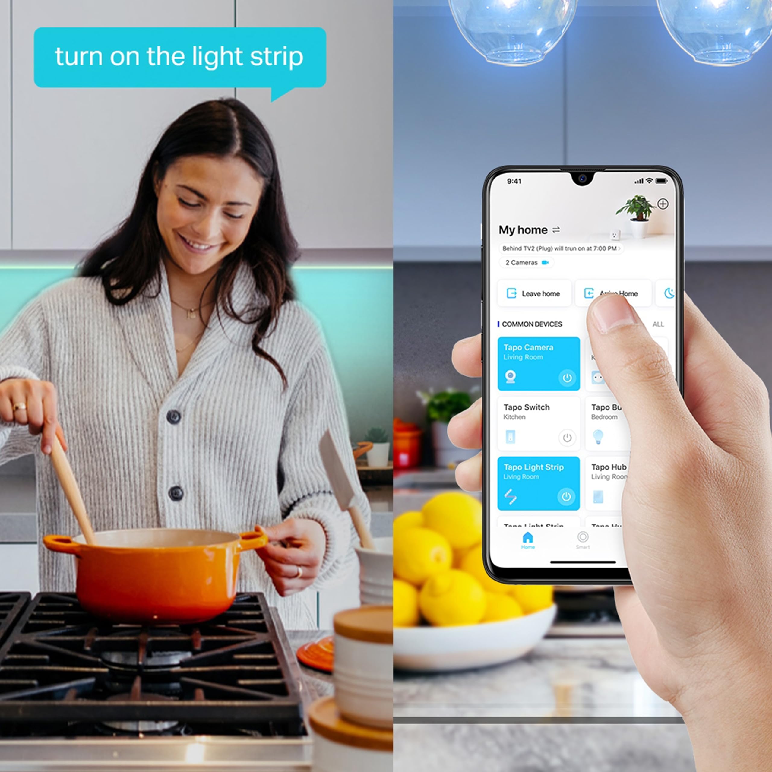 Tapo TP-Link Smart LED Light Strip, Two Lights Included (5 Meters Each), Wi-Fi App Control RGB Multicolour LED Strip Tapo