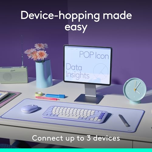 Logitech POP ICON Combo, Bluetooth Keyboard and Mouse Combo Logitech