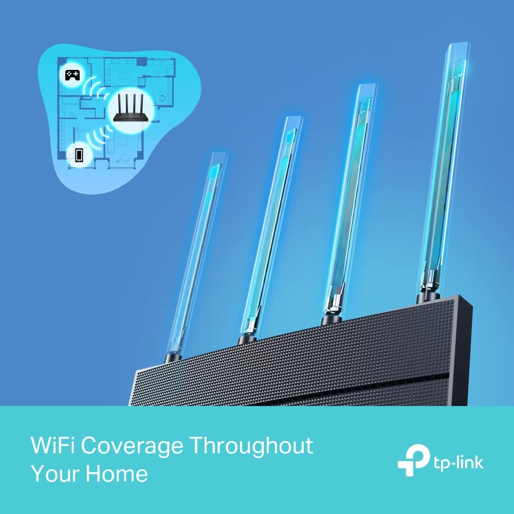TP-Link Archer AX12 AX1500 Wi-Fi 6 Router | Dual-Band Gigabit Wireless | MU-MIMO & OFDMA | Beamforming & WPA3 Security | Easy Setup via Tether App |High-Speed Coverage for Home, Gaming & Smart Devices TP-Link