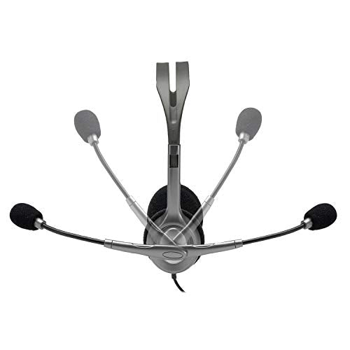 Logitech H110 Wired On Ear Headphones with Mic, Stereo with Noise-Cancelling,3.5-Mm Dual Audio Jack, Pc/Mac/Laptop- Black Catchcraft Networks