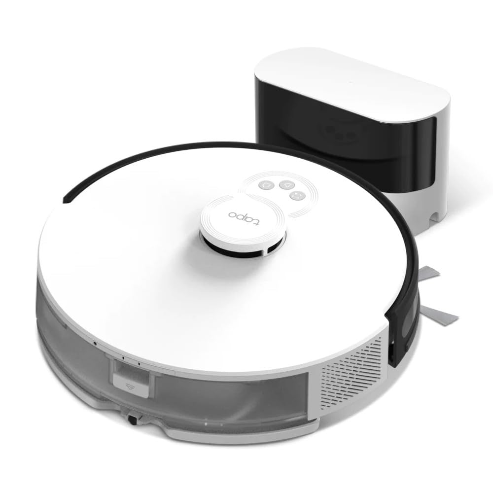 Tapo TP-Link Robot Vacuum Cleaner with Mop, Hyper Suction Robotic Vacuum Compatible with Alexa and Google, LiDAR & Gyro Dual Navigation, Auto- Charge, Remote Control, 5-Hour Continuous Cleaning Tapo