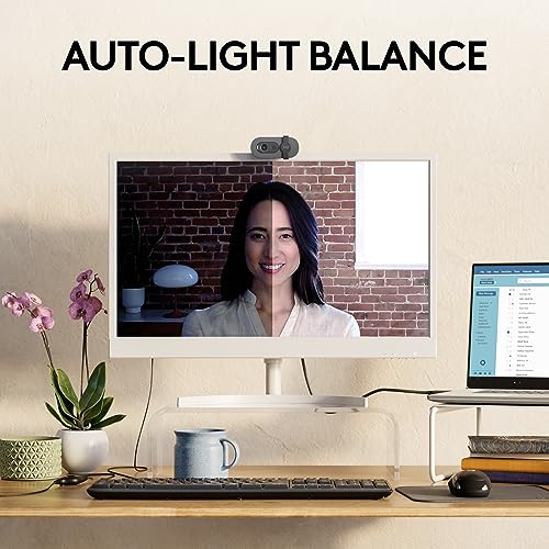 Logitech Brio 100 Full HD Webcam for Meetings and Streaming, Auto-Light Balance, Built-in Mic, Privacy Shutter Logitech