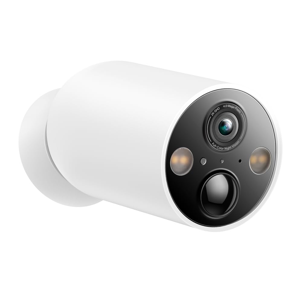 Tapo TP-Link C410 Smart Security Camera, 2K 3MP, Colour Night Vision, Wire-Free Indoor/Outdoor, 6400 mAh Non-Removable Battery Tapo