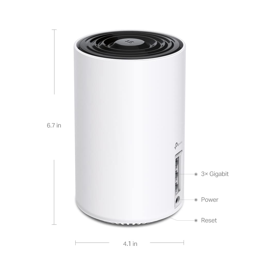 TP-Link Deco XE75 AXE5400 Whole Home Mesh Wi-Fi 6E System, Tri-Band Wi-Fi, Gigabit Ports, AI-Driven Mesh, Covers up to 200 ft2, Connects up to 200 Devices, Home eShield, Pack of 3 TP-Link